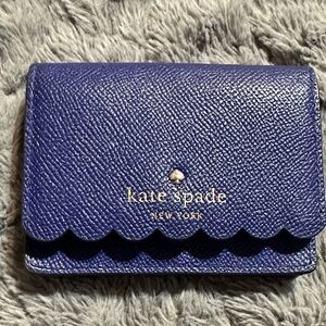 Kate Spade Blue Scalloped Wallet